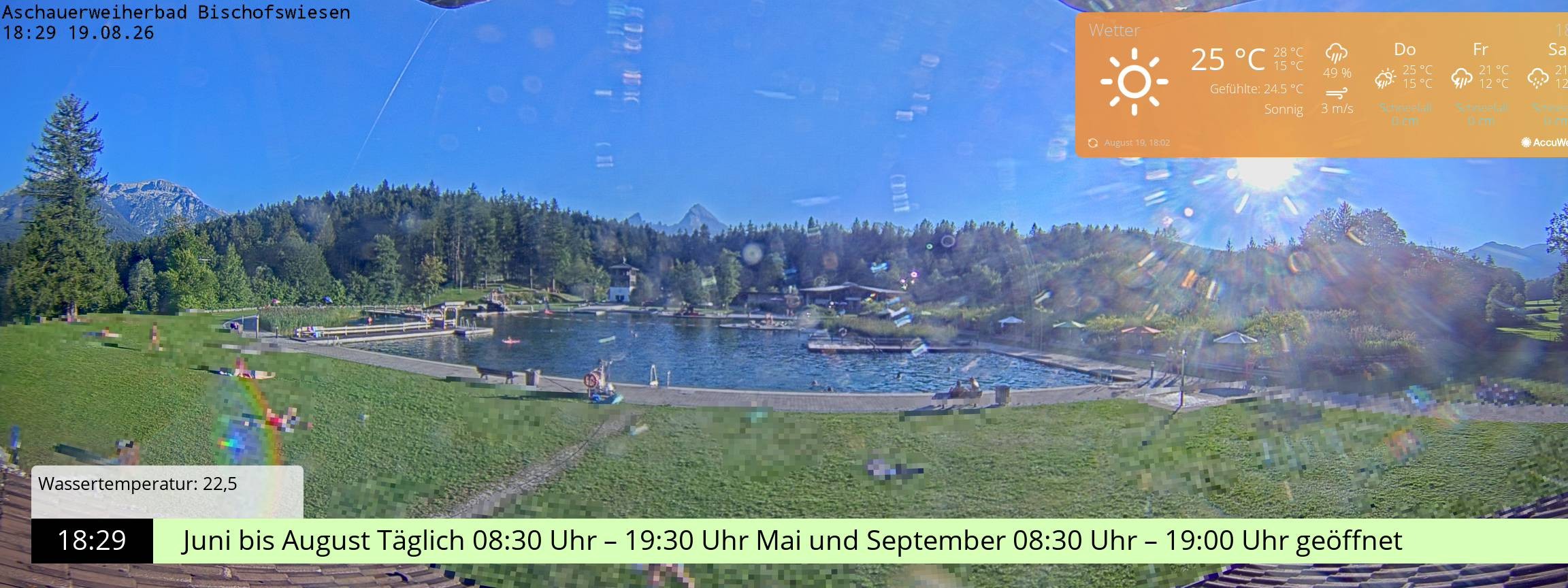 Archived image Webcam nature baths Aschauerweiher