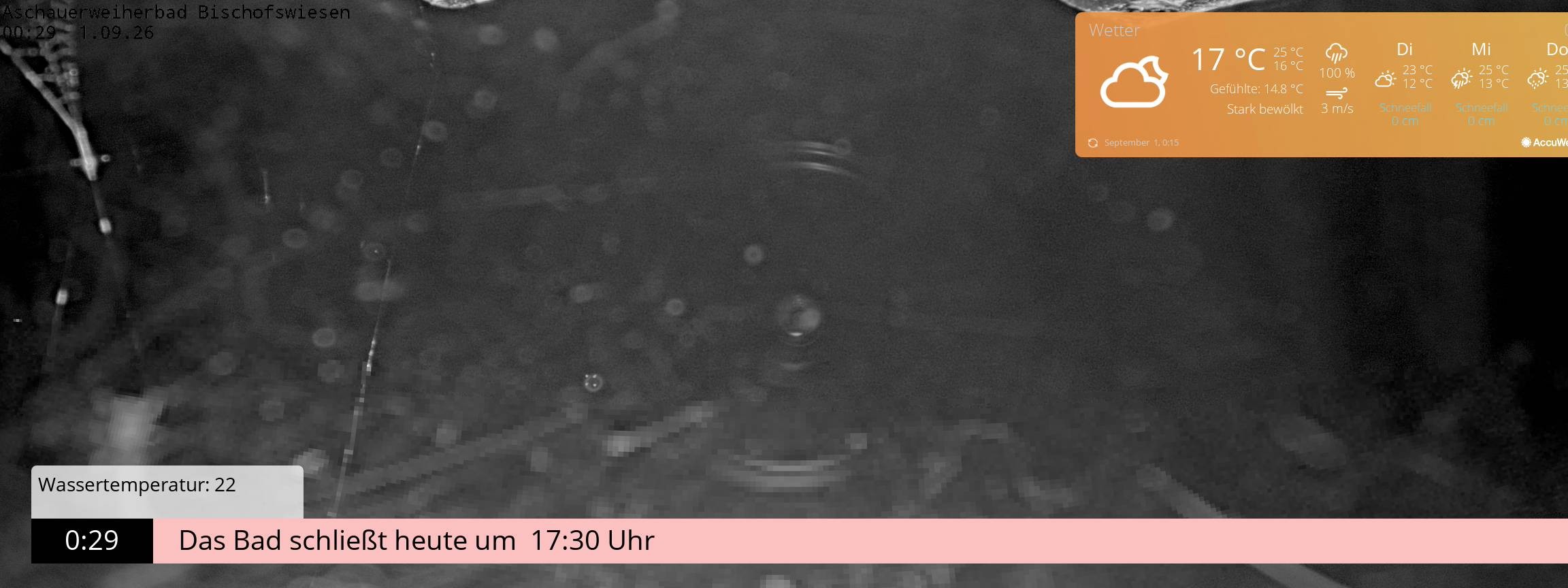 Archiv Foto Webcam Bischofswiesen: Naturbad Aschauerweiher