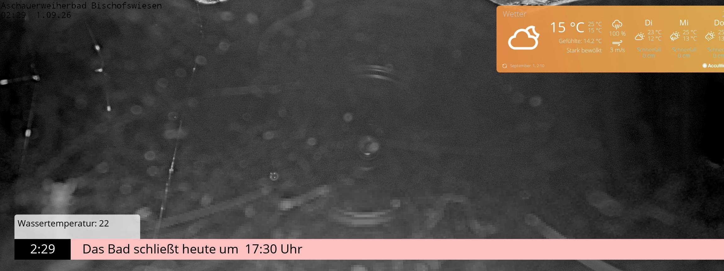Archiv Foto Webcam Bischofswiesen: Naturbad Aschauerweiher