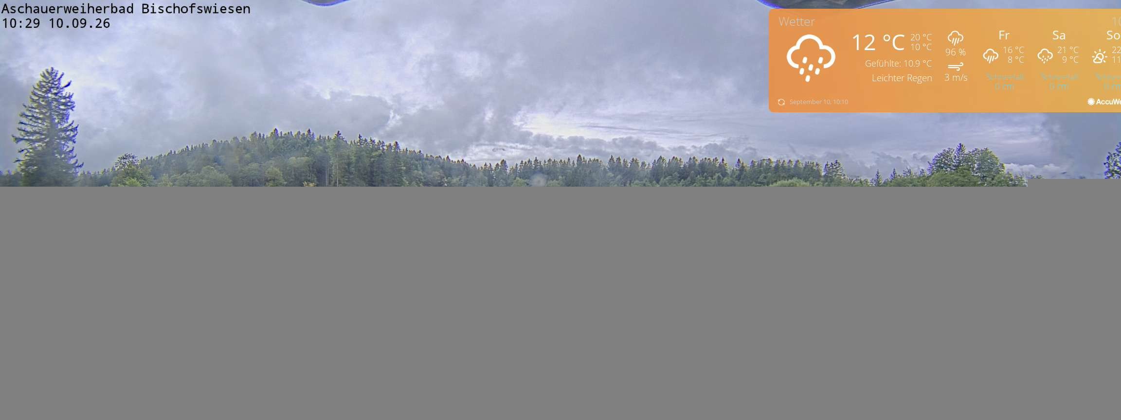 Archiv Foto Webcam Bischofswiesen: Naturbad Aschauerweiher