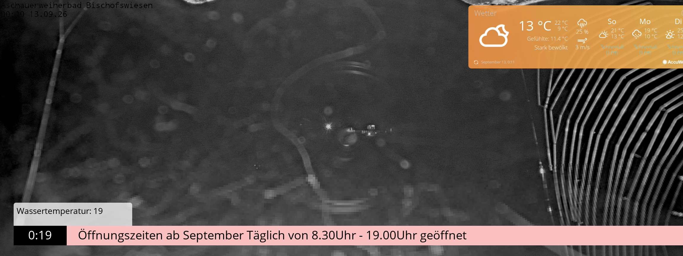 Archived image Webcam nature baths Aschauerweiher