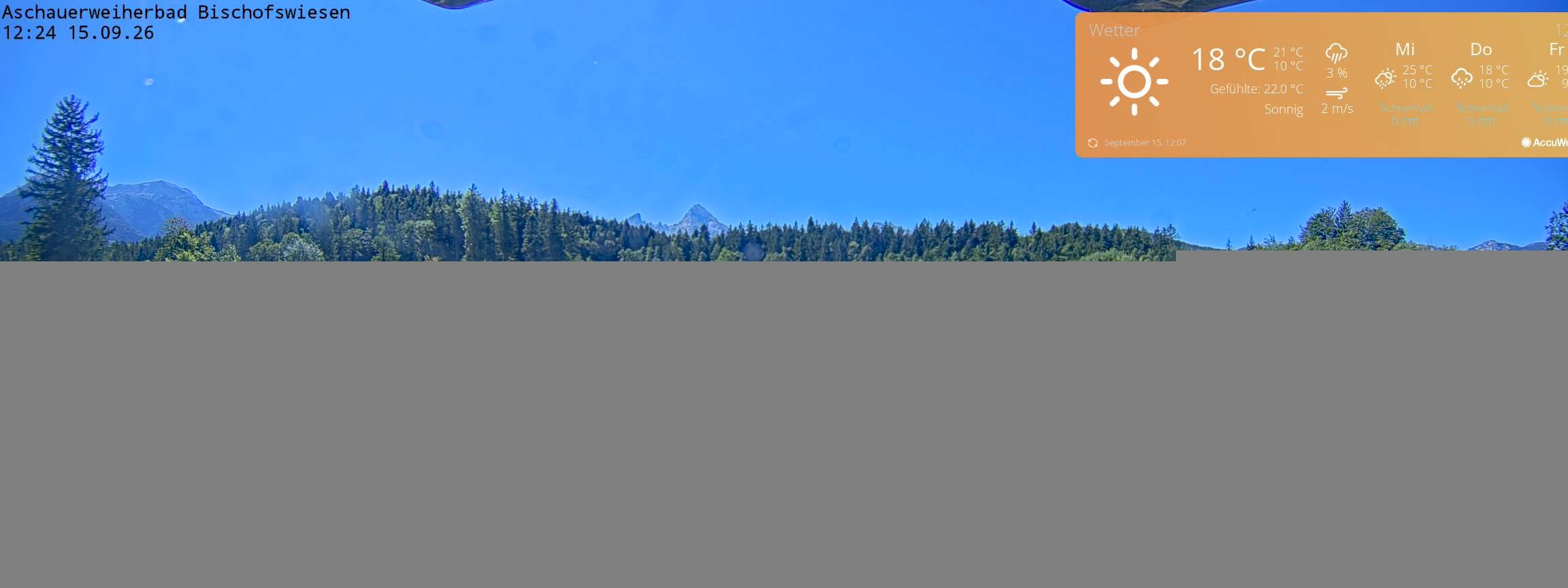 Archiv Foto Webcam Bischofswiesen: Naturbad Aschauerweiher