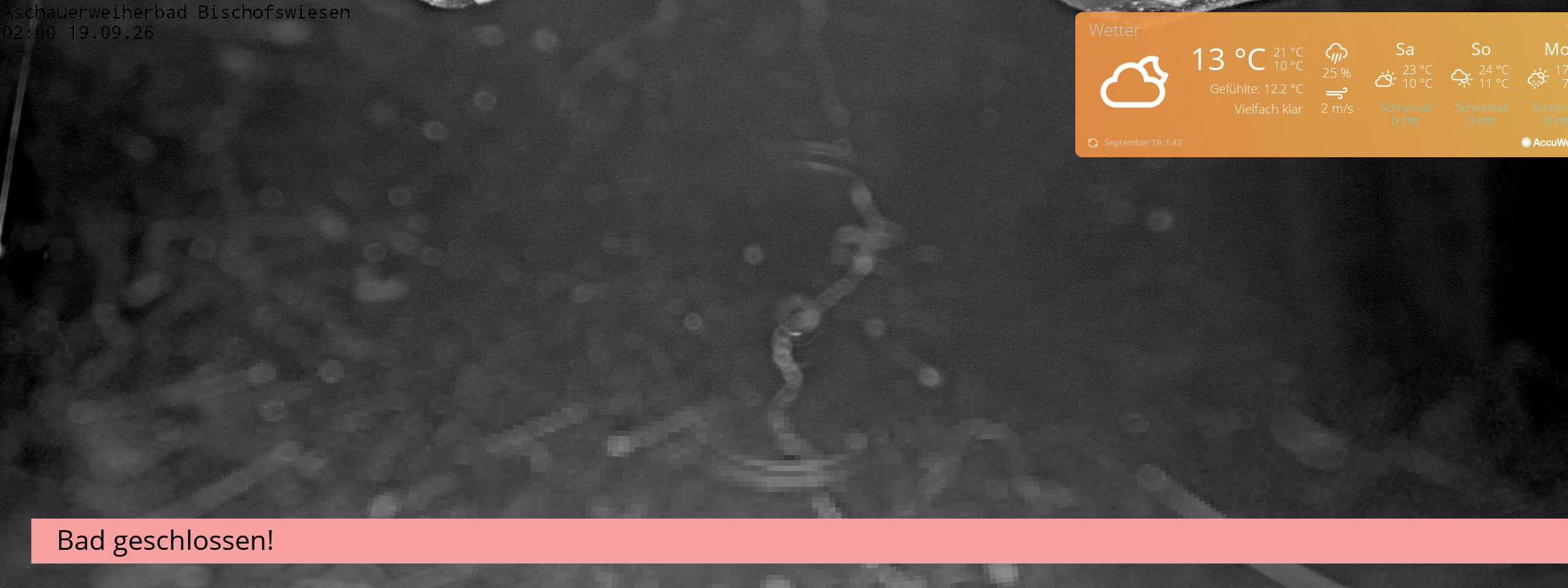 Archiv Foto Webcam Bischofswiesen: Naturbad Aschauerweiher