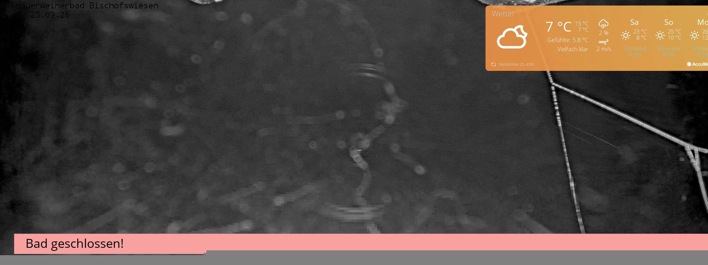 Archived image Webcam nature baths Aschauerweiher