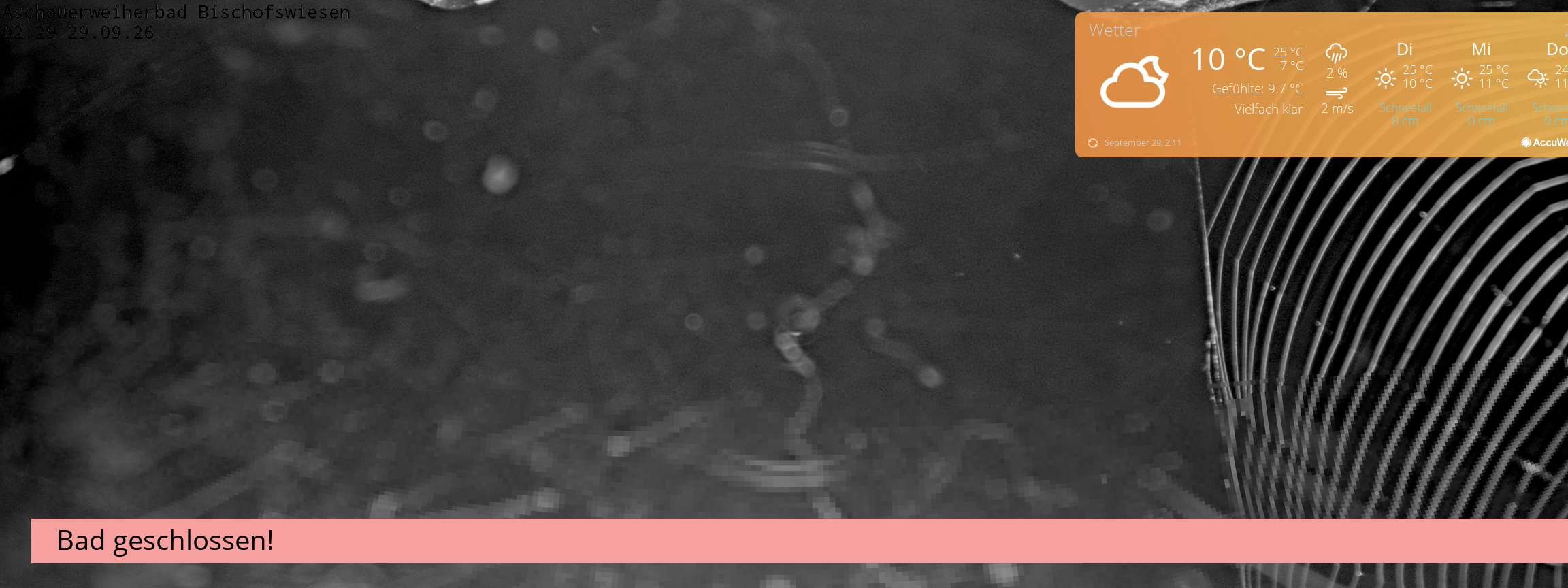 Archived image Webcam nature baths Aschauerweiher
