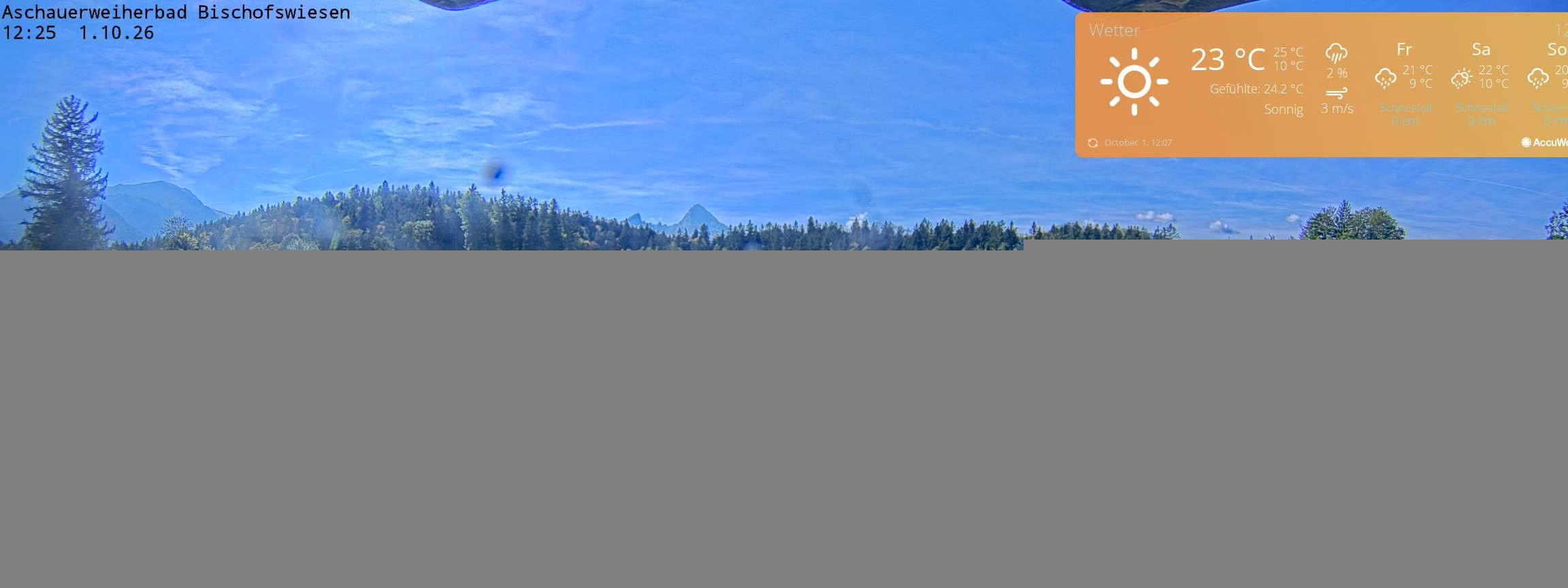 Archived image Webcam nature baths Aschauerweiher