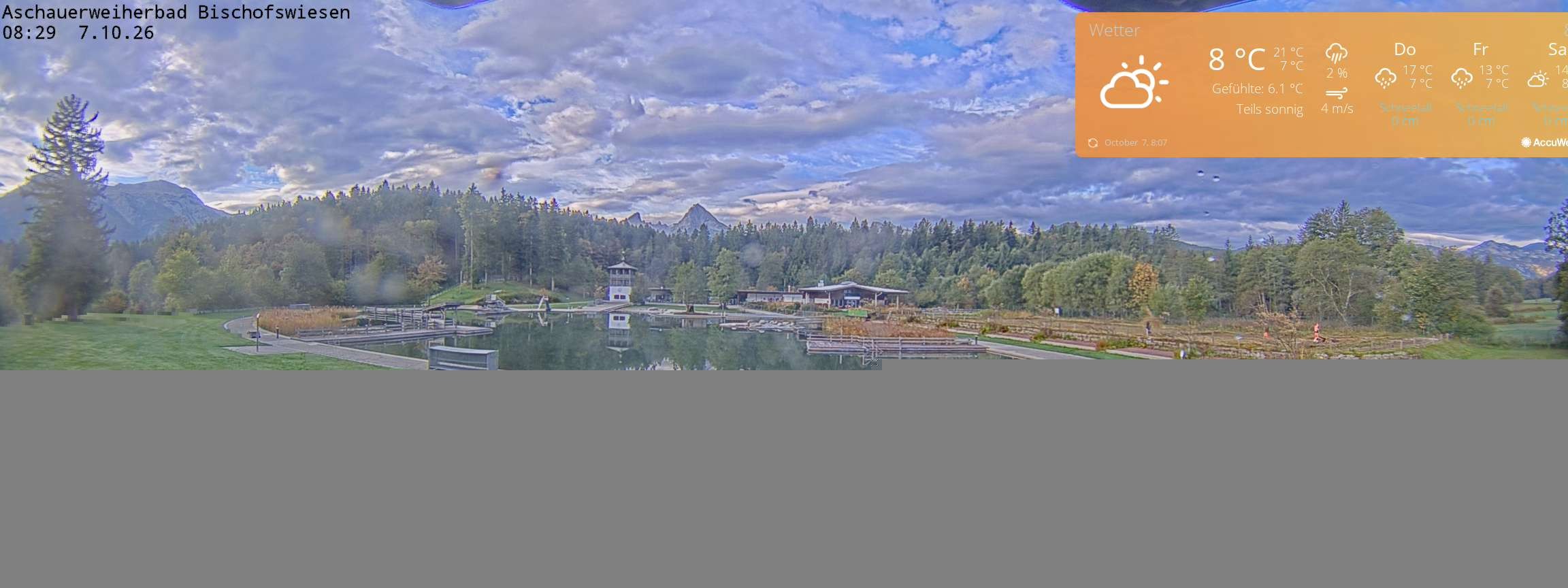 Archived image Webcam nature baths Aschauerweiher