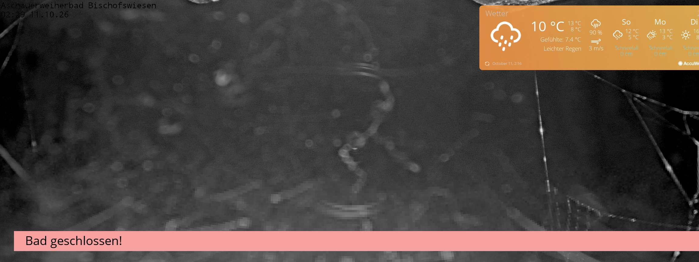 Archived image Webcam nature baths Aschauerweiher