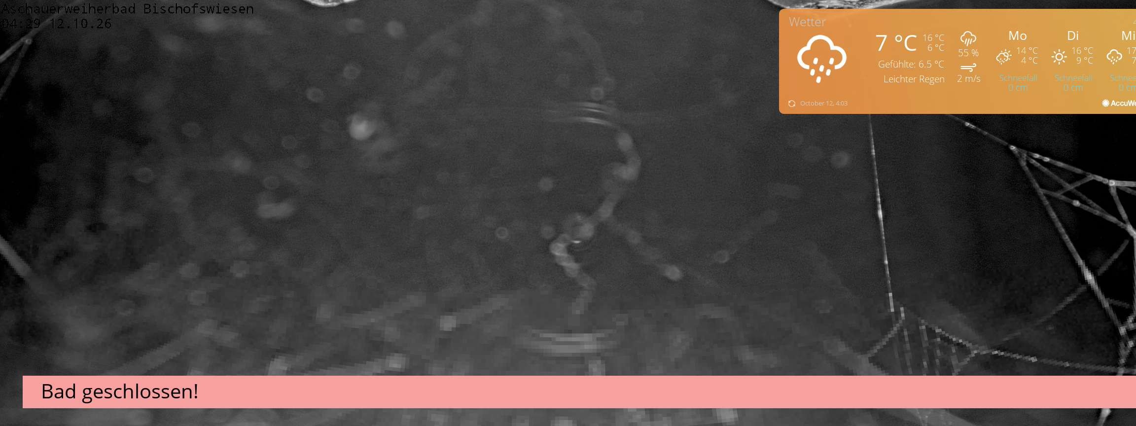 Archiv Foto Webcam Bischofswiesen: Naturbad Aschauerweiher