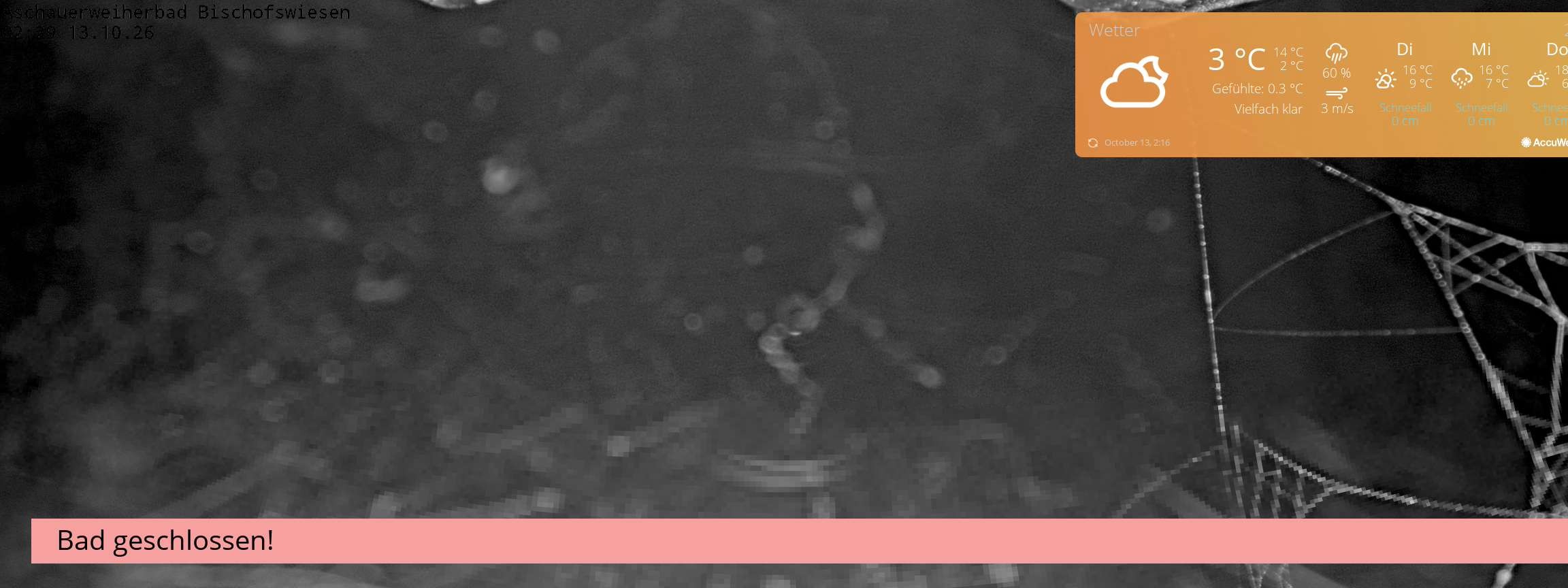 Archiv Foto Webcam Bischofswiesen: Naturbad Aschauerweiher