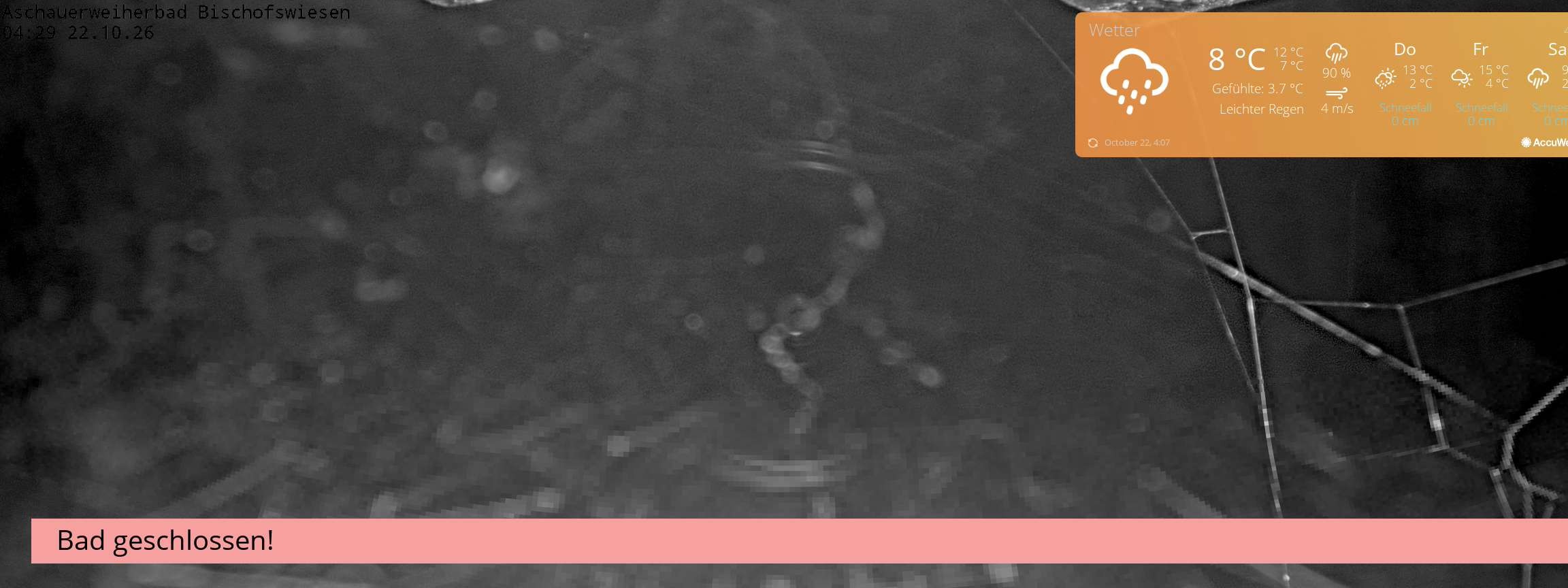 Archiv Foto Webcam Bischofswiesen: Naturbad Aschauerweiher