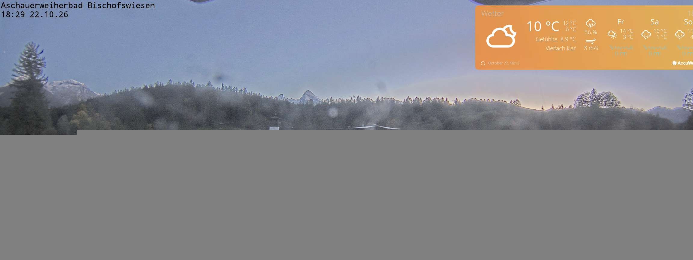 Archiv Foto Webcam Bischofswiesen: Naturbad Aschauerweiher