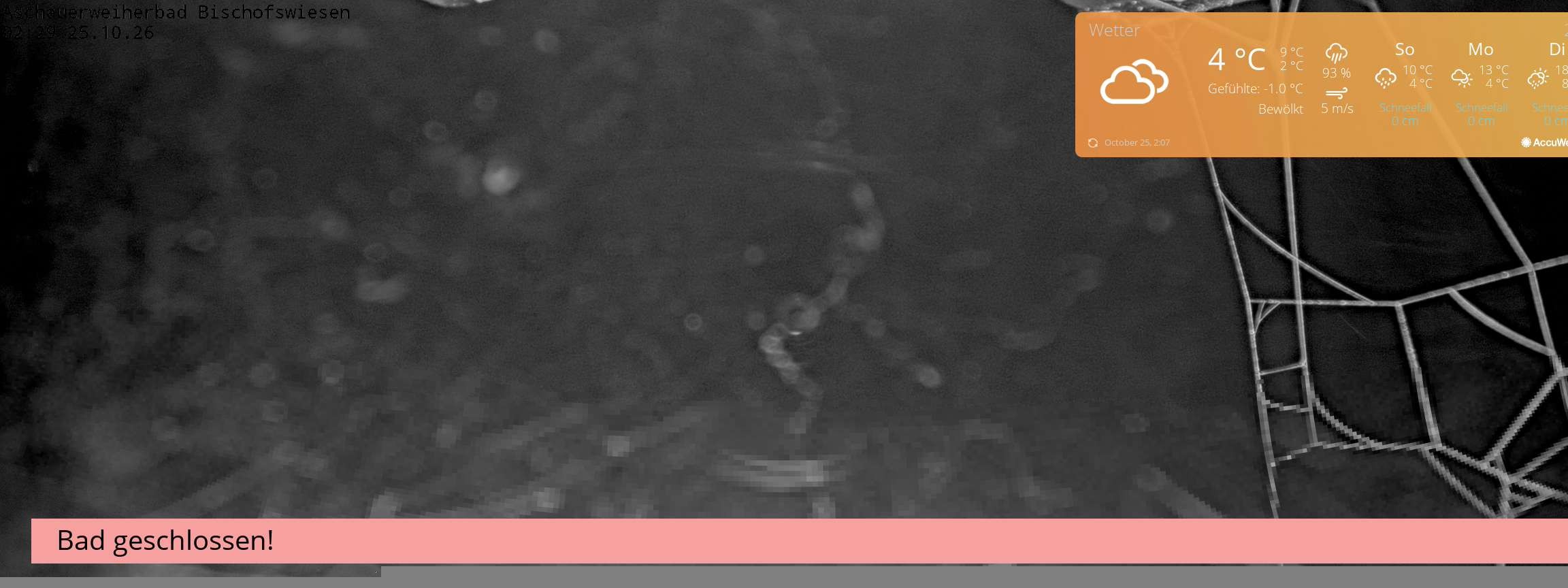 Archiv Foto Webcam Bischofswiesen: Naturbad Aschauerweiher