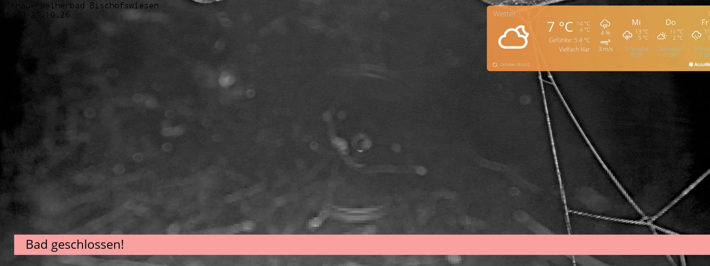 Archiv Foto Webcam Bischofswiesen: Naturbad Aschauerweiher