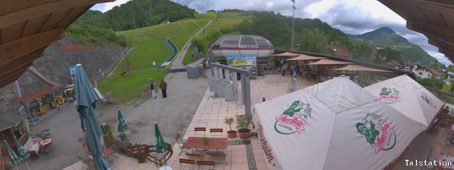 Archived image Webcam Oberaudorf Hocheck ski resort: base station