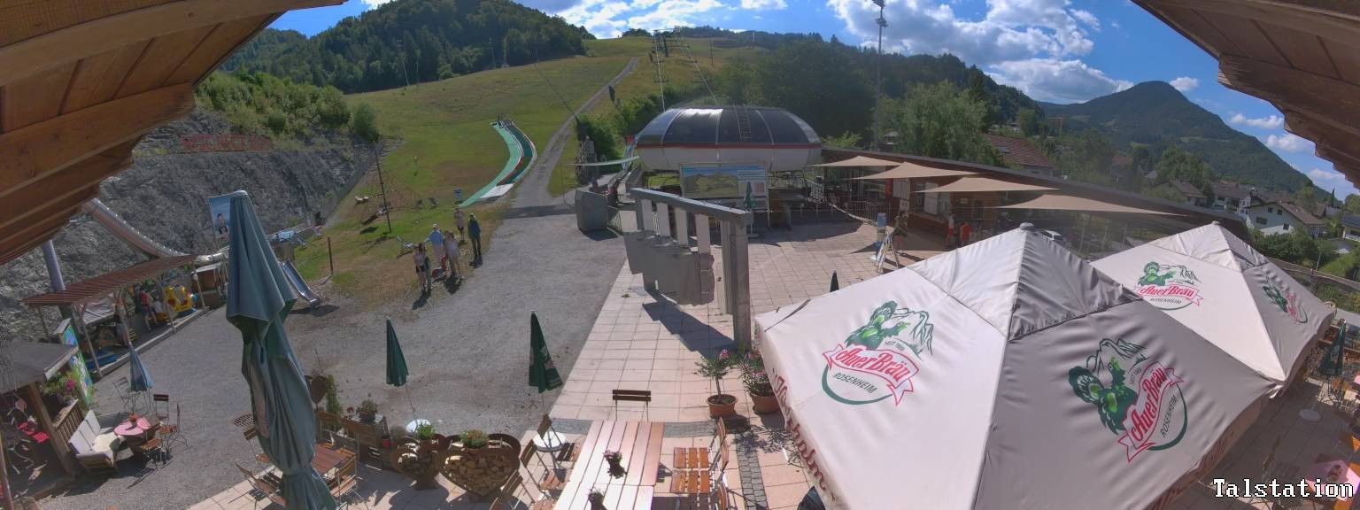 Archived image Webcam Oberaudorf Hocheck ski resort: base station