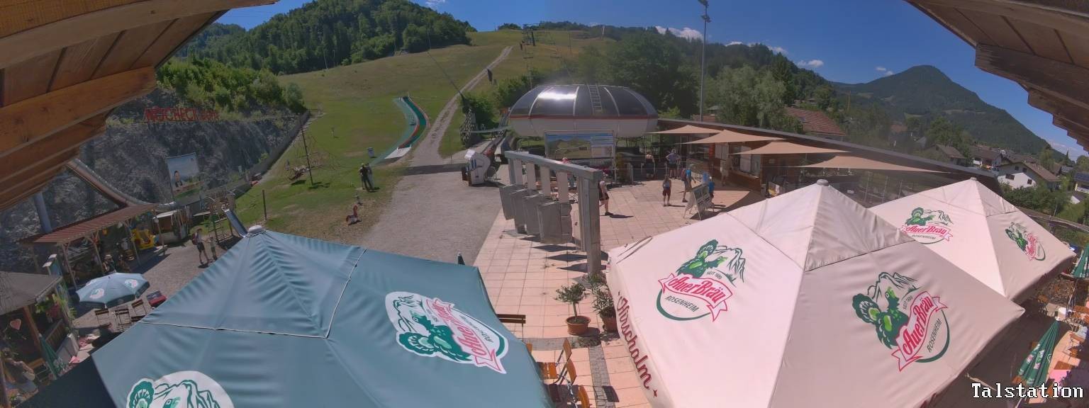 Archived image Webcam Oberaudorf Hocheck ski resort: base station