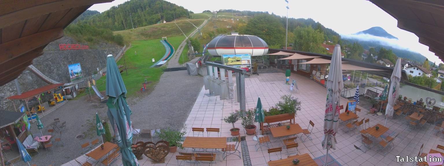 Archived image Webcam Oberaudorf Hocheck ski resort: base station