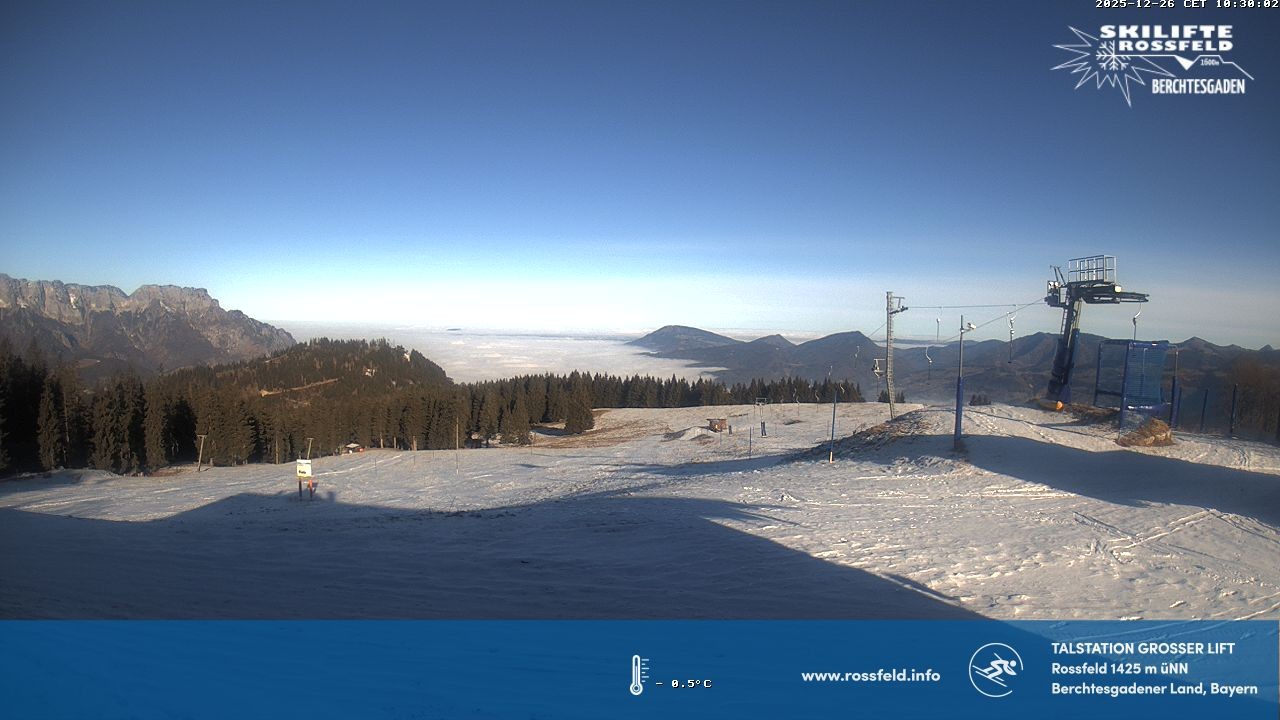 Archiv Foto Webcam Skigebiet Rossfeld: Großer Lift