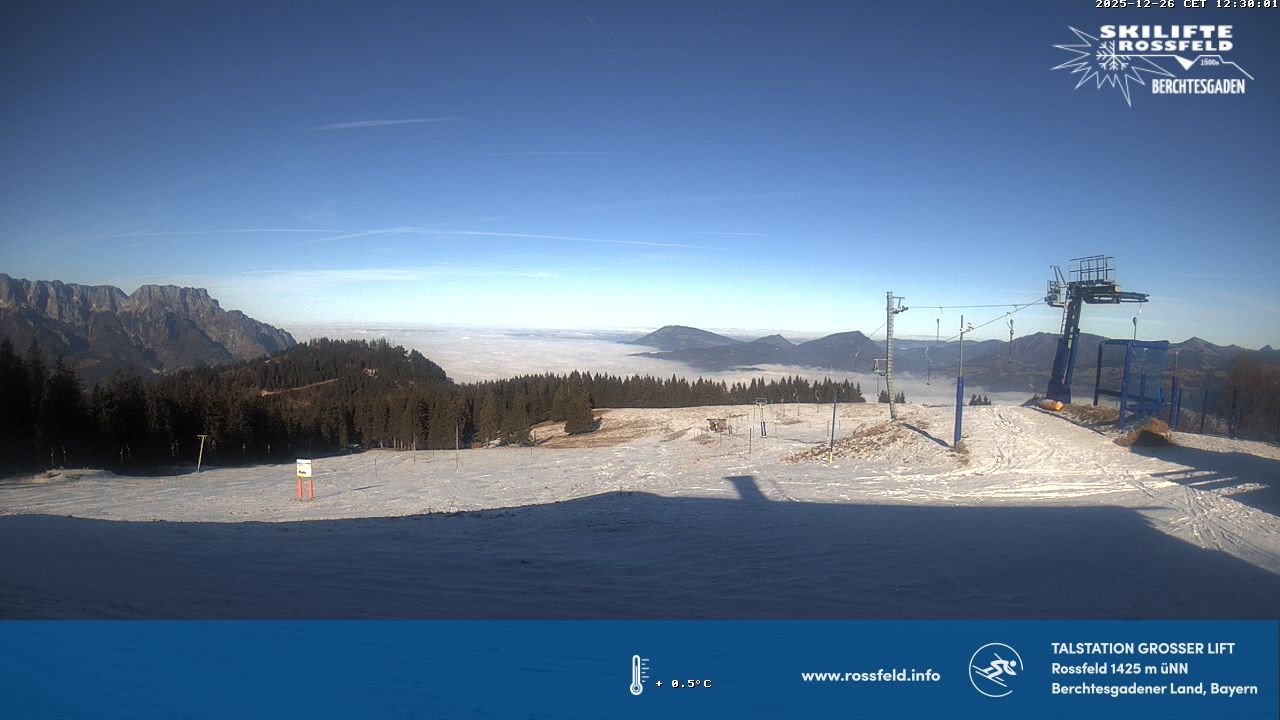 Archiv Foto Webcam Skigebiet Rossfeld: Großer Lift