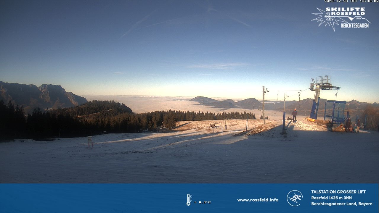 Archiv Foto Webcam Skigebiet Rossfeld: Großer Lift