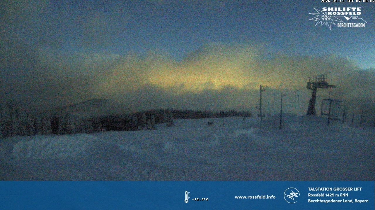 Archiv Foto Webcam Skigebiet Rossfeld: Großer Lift