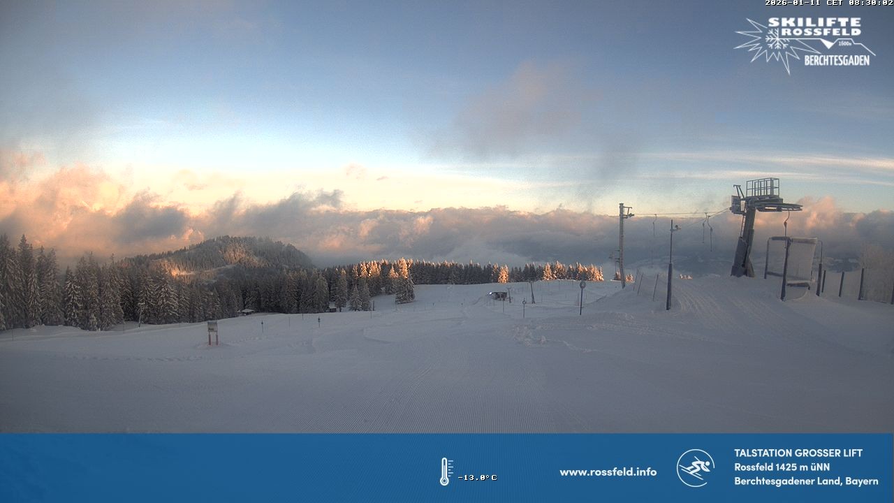 Archiv Foto Webcam Skigebiet Rossfeld: Großer Lift