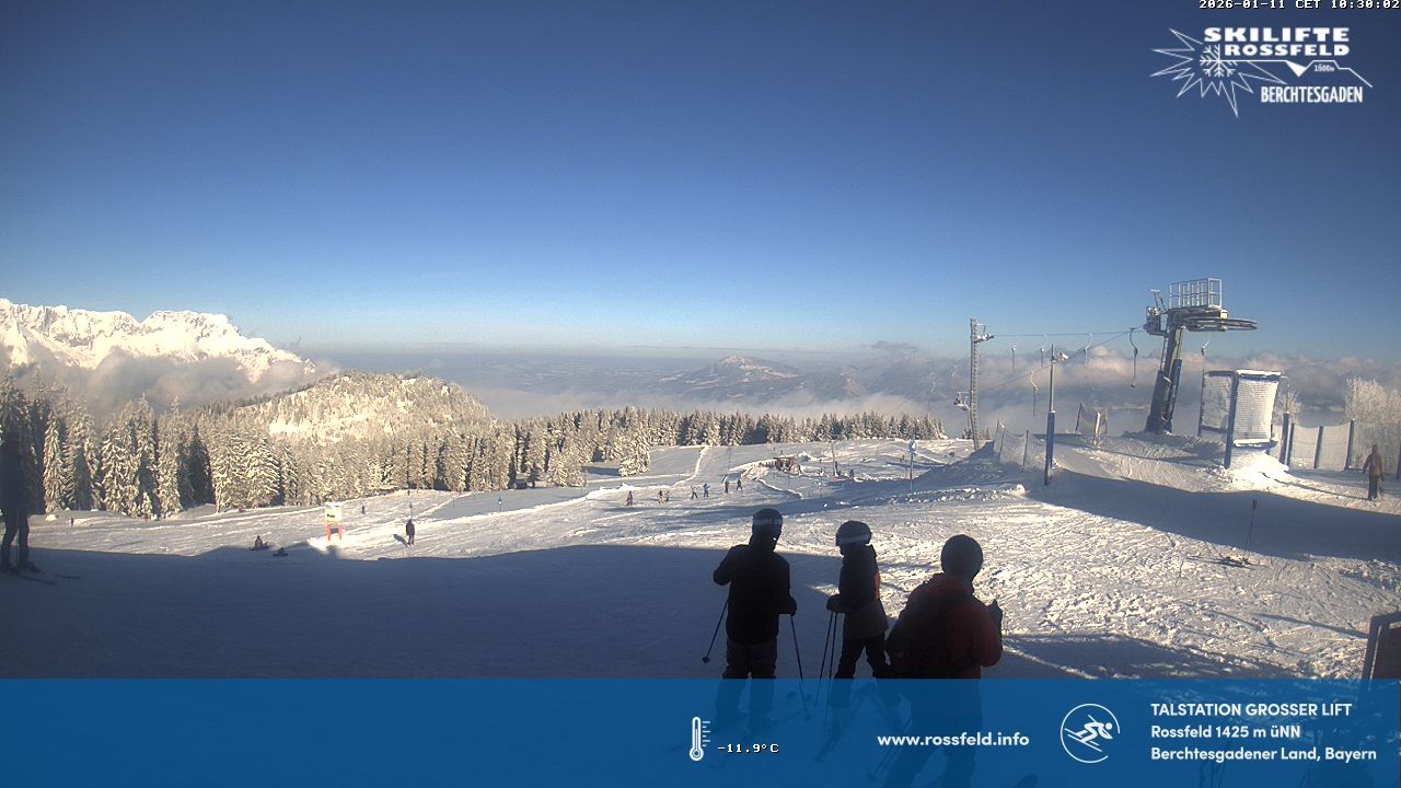Archiv Foto Webcam Skigebiet Rossfeld: Großer Lift