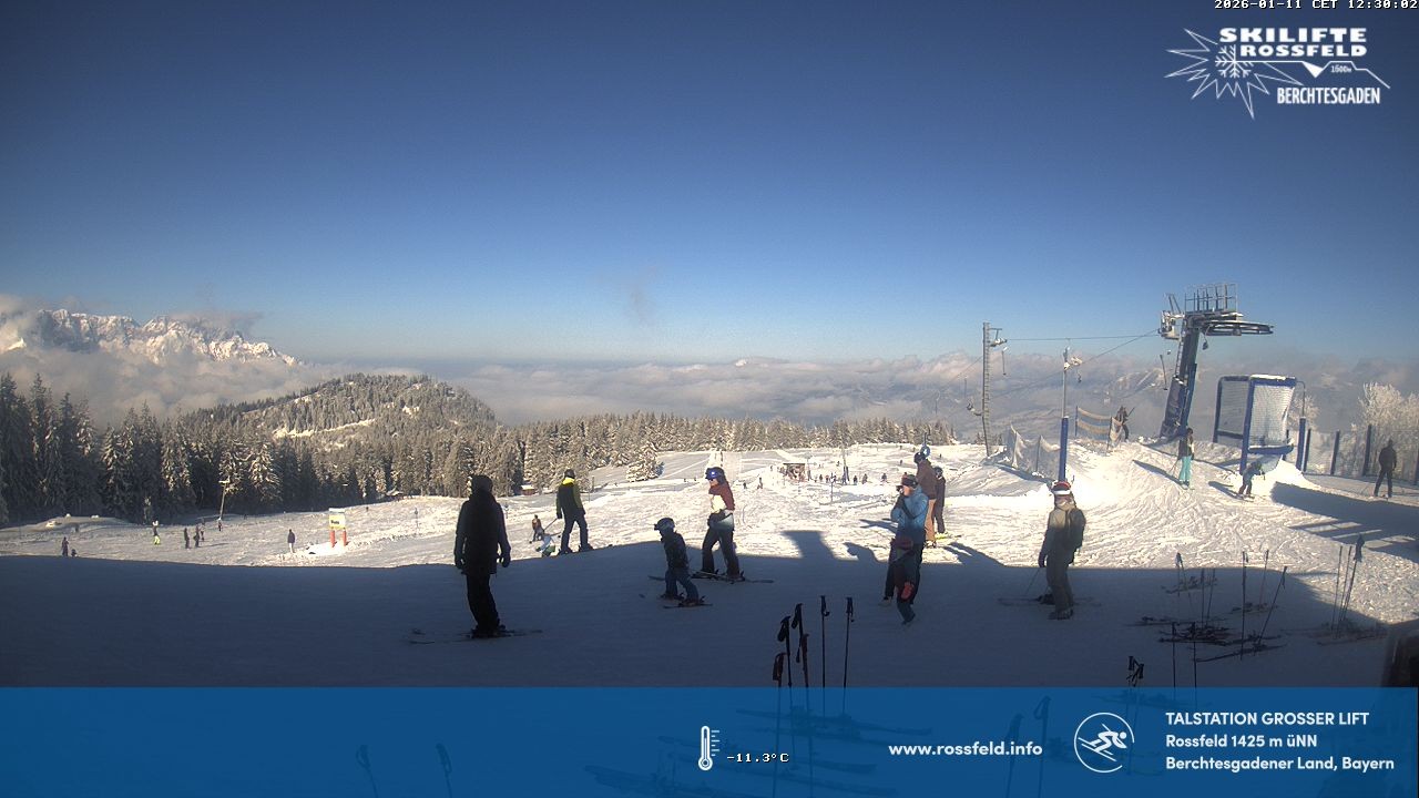 Archiv Foto Webcam Skigebiet Rossfeld: Großer Lift