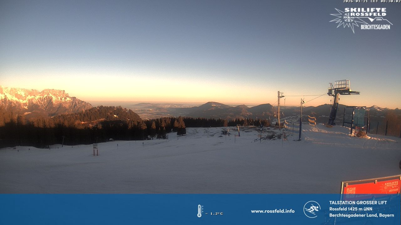 Archived image Webcam Rossfeld ski resort: Großer lift T-Bar