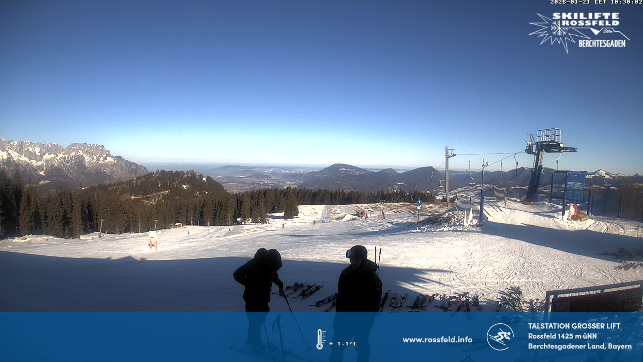 Archived image Webcam Rossfeld ski resort: Großer lift T-Bar