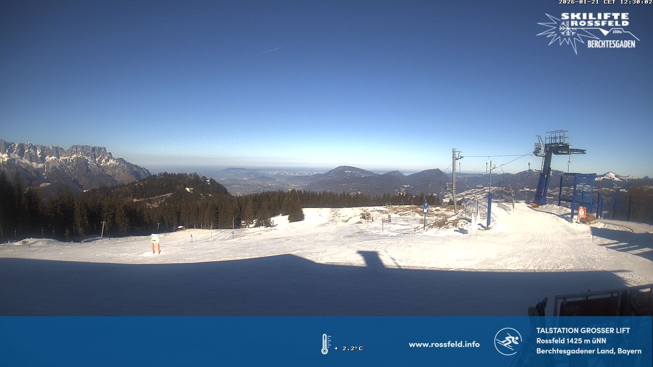 Archived image Webcam Rossfeld ski resort: Großer lift T-Bar