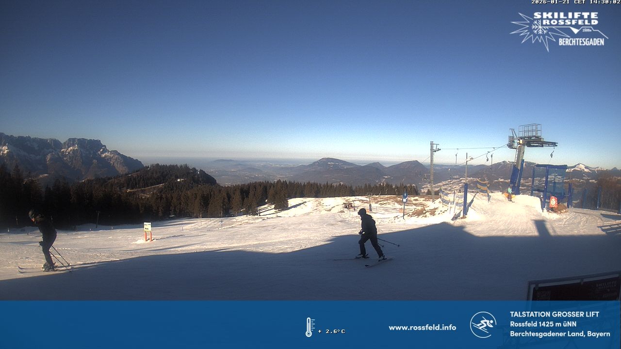 Archived image Webcam Rossfeld ski resort: Großer lift T-Bar