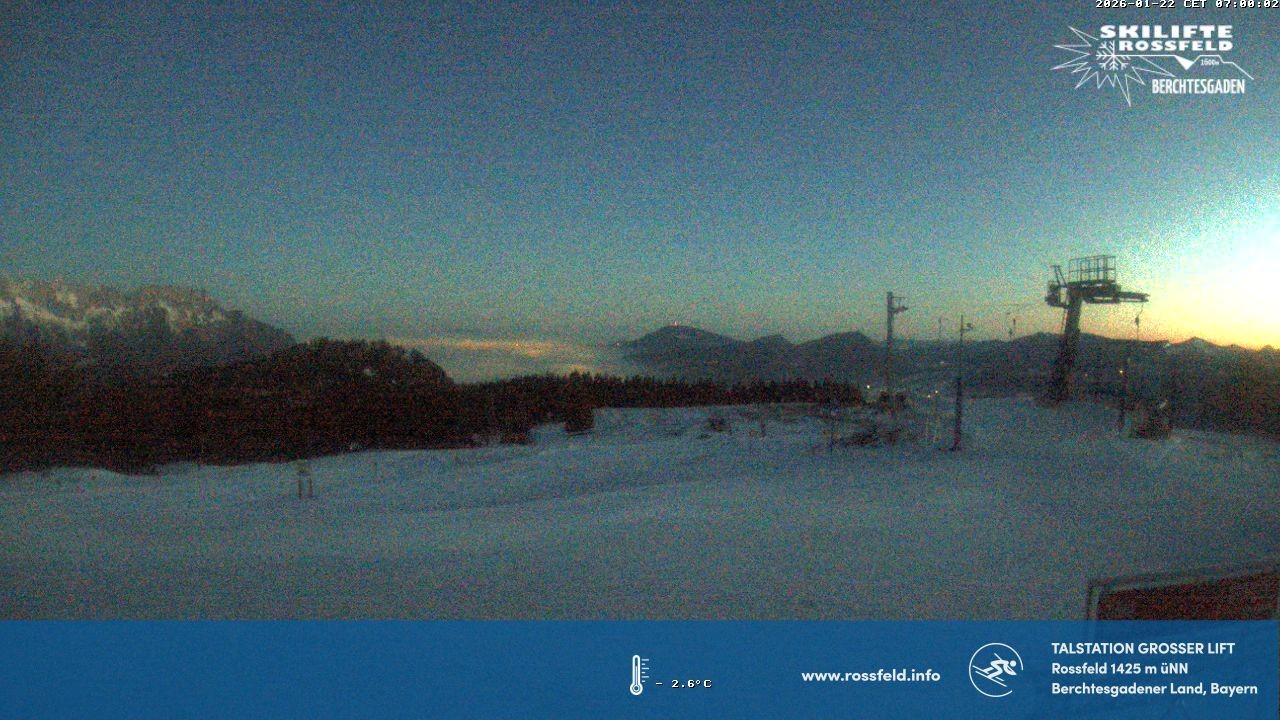 Archived image Webcam Rossfeld ski resort: Großer lift T-Bar