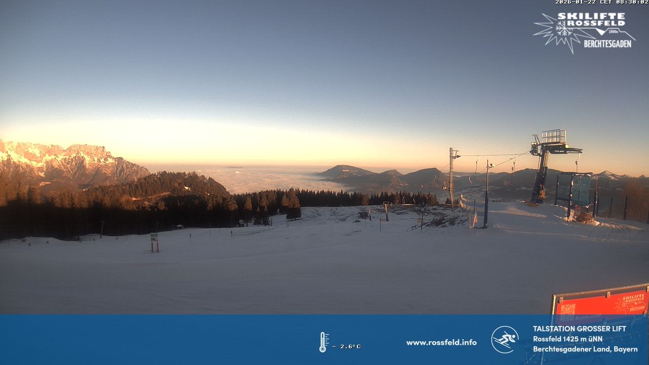 Archived image Webcam Rossfeld ski resort: Großer lift T-Bar
