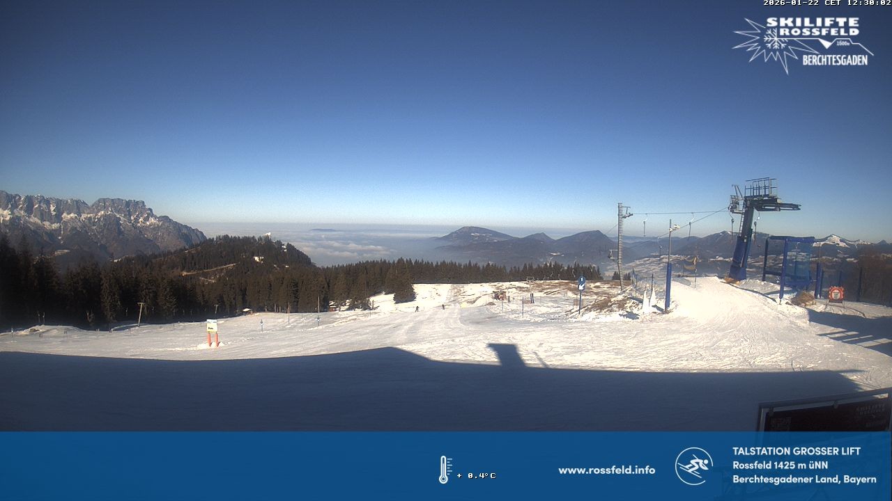 Archived image Webcam Rossfeld ski resort: Großer lift T-Bar