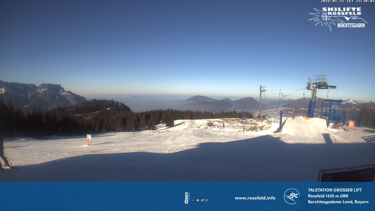 Archived image Webcam Rossfeld ski resort: Großer lift T-Bar