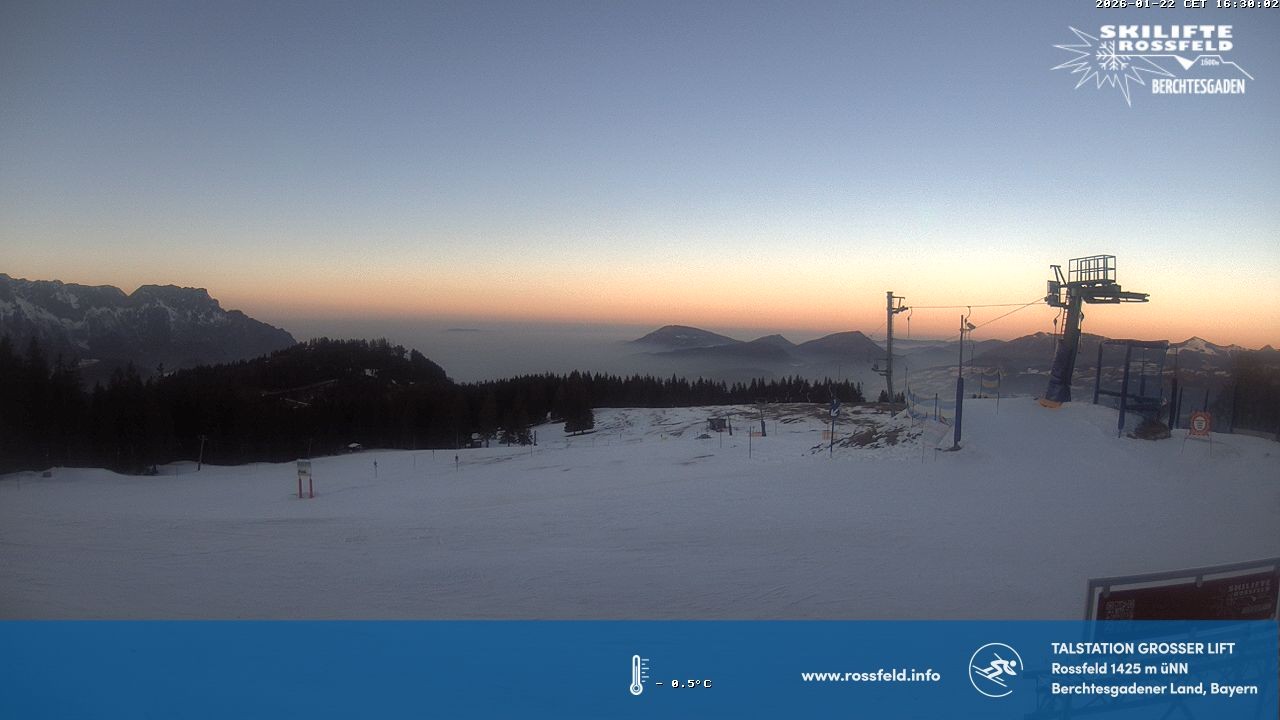 Archived image Webcam Rossfeld ski resort: Großer lift T-Bar
