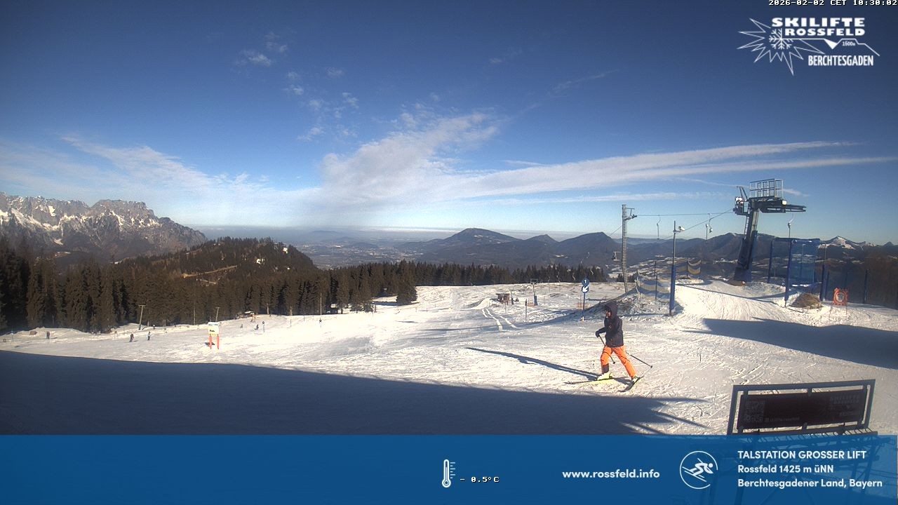 Archiv Foto Webcam Skigebiet Rossfeld: Großer Lift