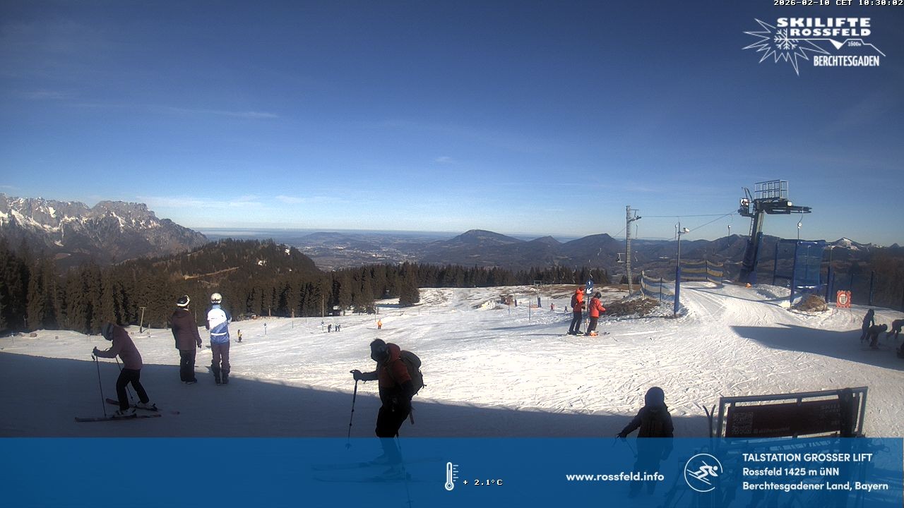 Archiv Foto Webcam Skigebiet Rossfeld: Großer Lift