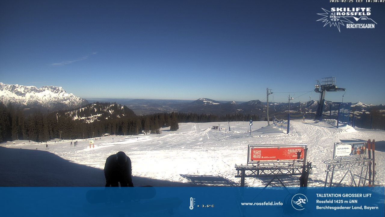 Archiv Foto Webcam Skigebiet Rossfeld: Großer Lift