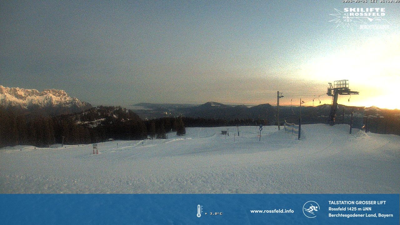 Archived image Webcam Rossfeld ski resort: Großer lift T-Bar