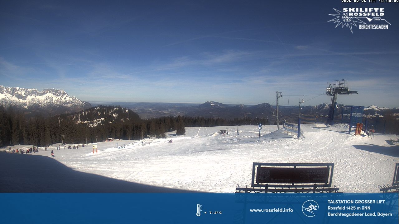Archived image Webcam Rossfeld ski resort: Großer lift T-Bar