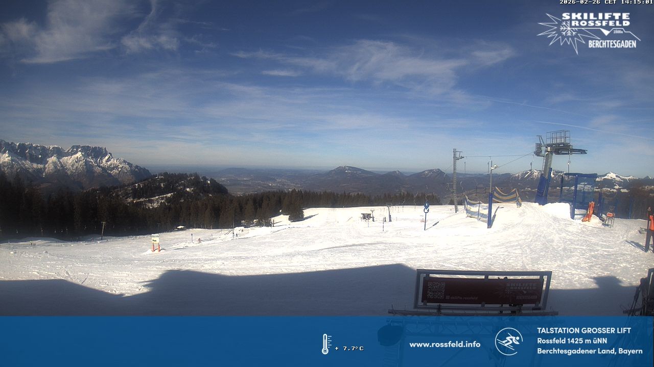 Archived image Webcam Rossfeld ski resort: Großer lift T-Bar
