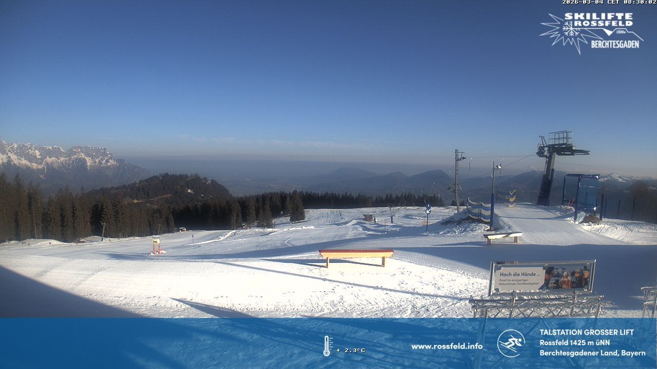 Archiv Foto Webcam Skigebiet Rossfeld: Großer Lift