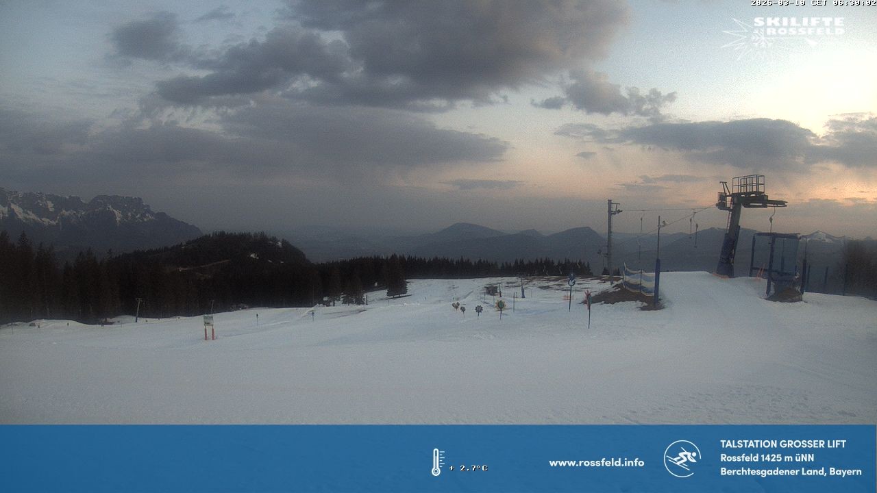 Archiv Foto Webcam Skigebiet Rossfeld: Großer Lift