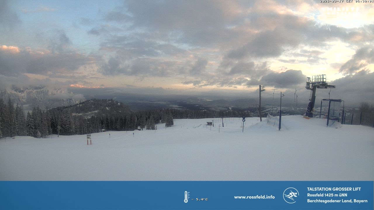 Archiv Foto Webcam Skigebiet Rossfeld: Großer Lift