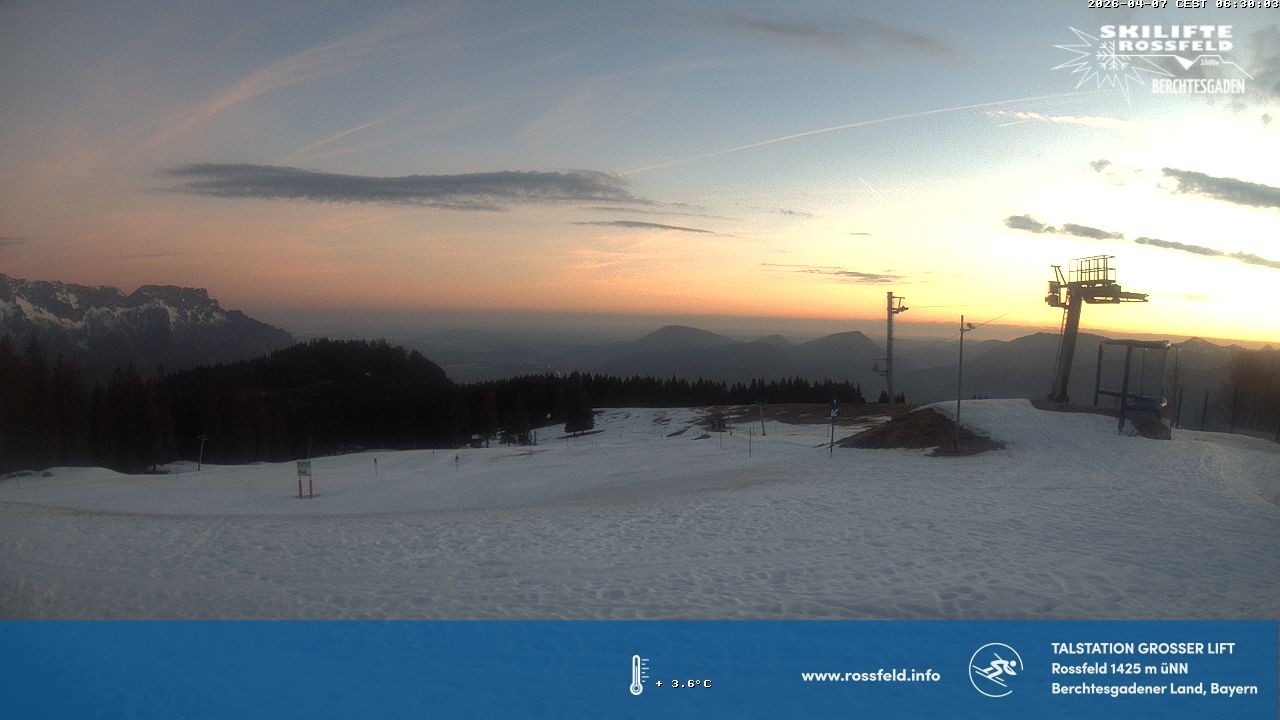 Archiv Foto Webcam Skigebiet Rossfeld: Großer Lift