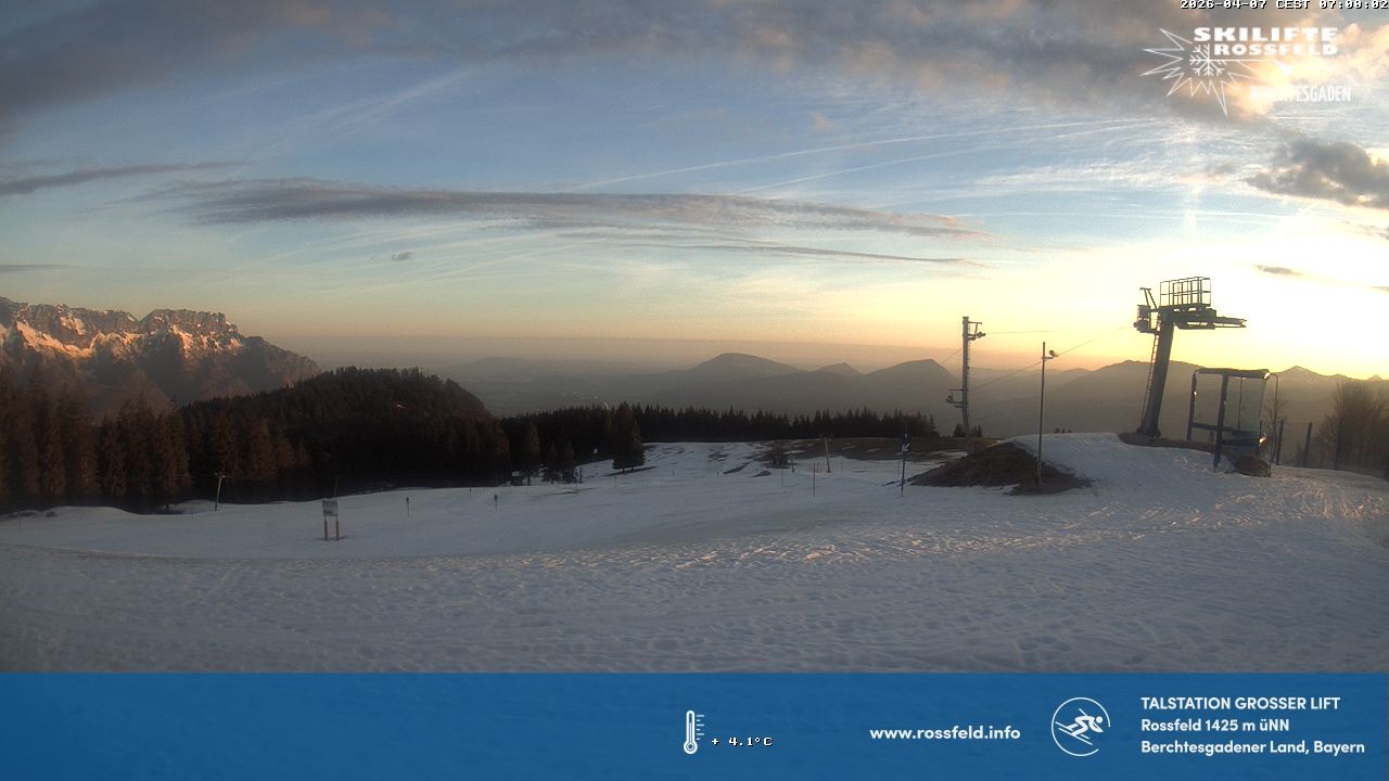 Archiv Foto Webcam Skigebiet Rossfeld: Großer Lift