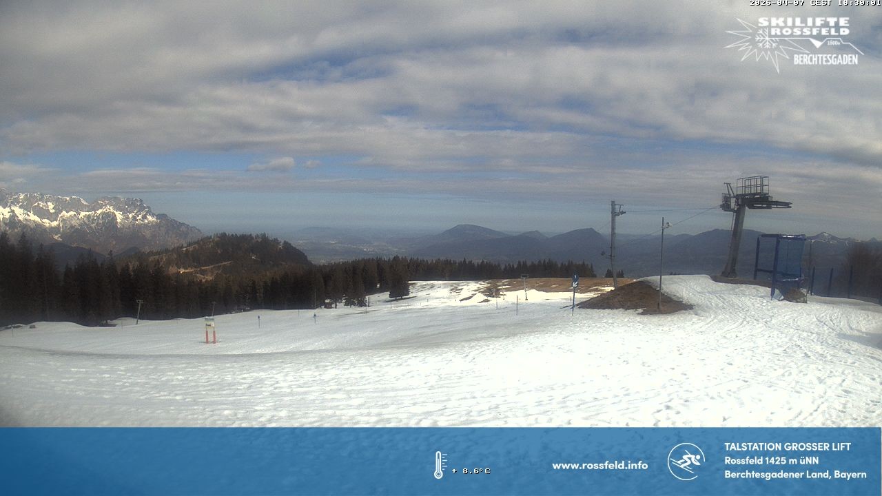Archiv Foto Webcam Skigebiet Rossfeld: Großer Lift